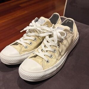 Converse Women's Cream Canvas Sneakers